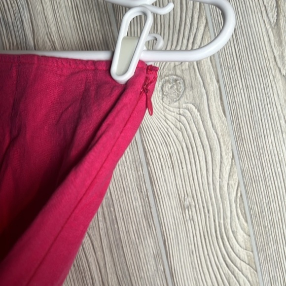 Old Navy Pink Mini Skirt Zip Side Linen Rayon Size Medium - Picture 5 of 5